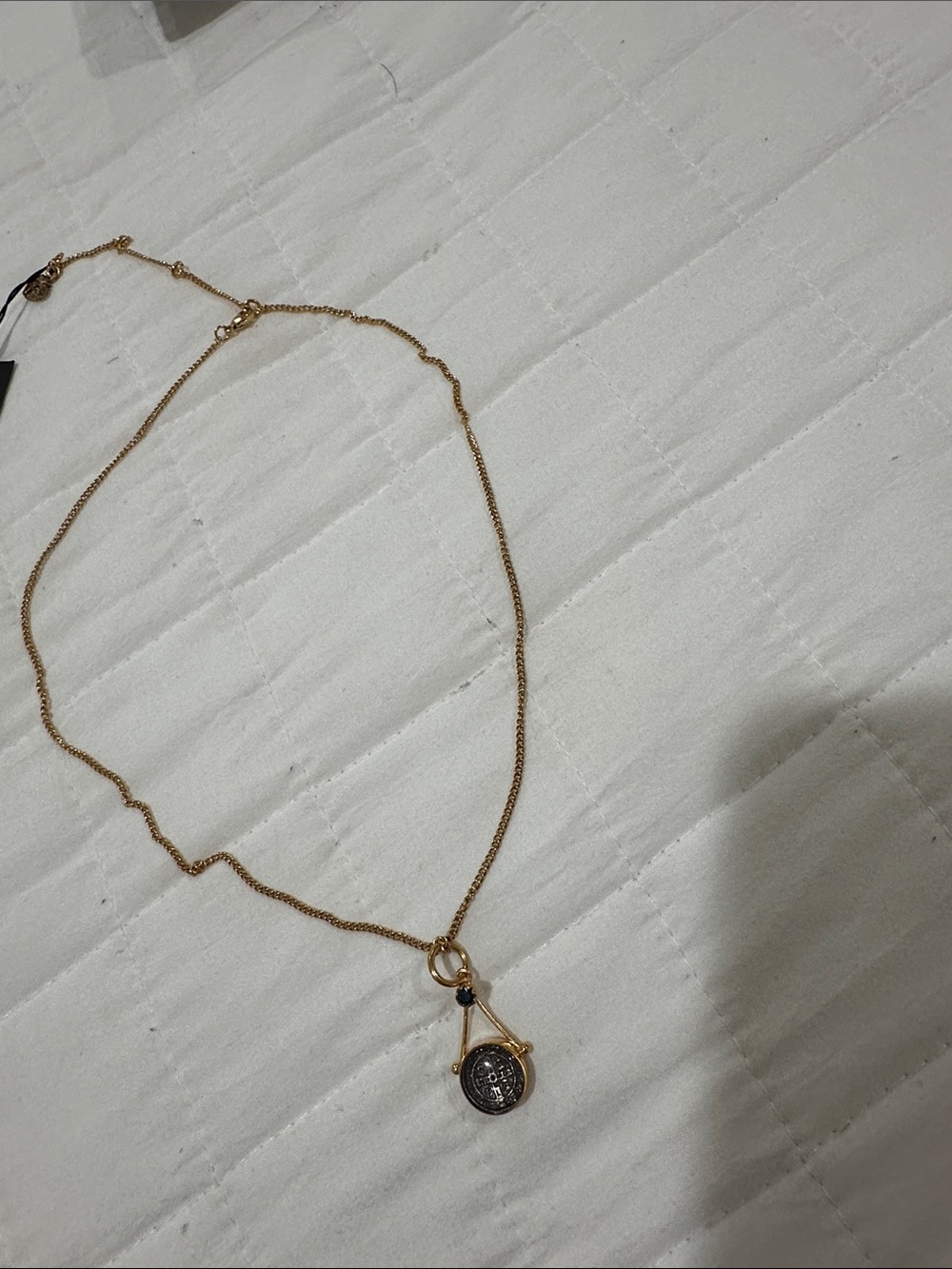 Virgins Saints & Angels Gold Necklace with Charm